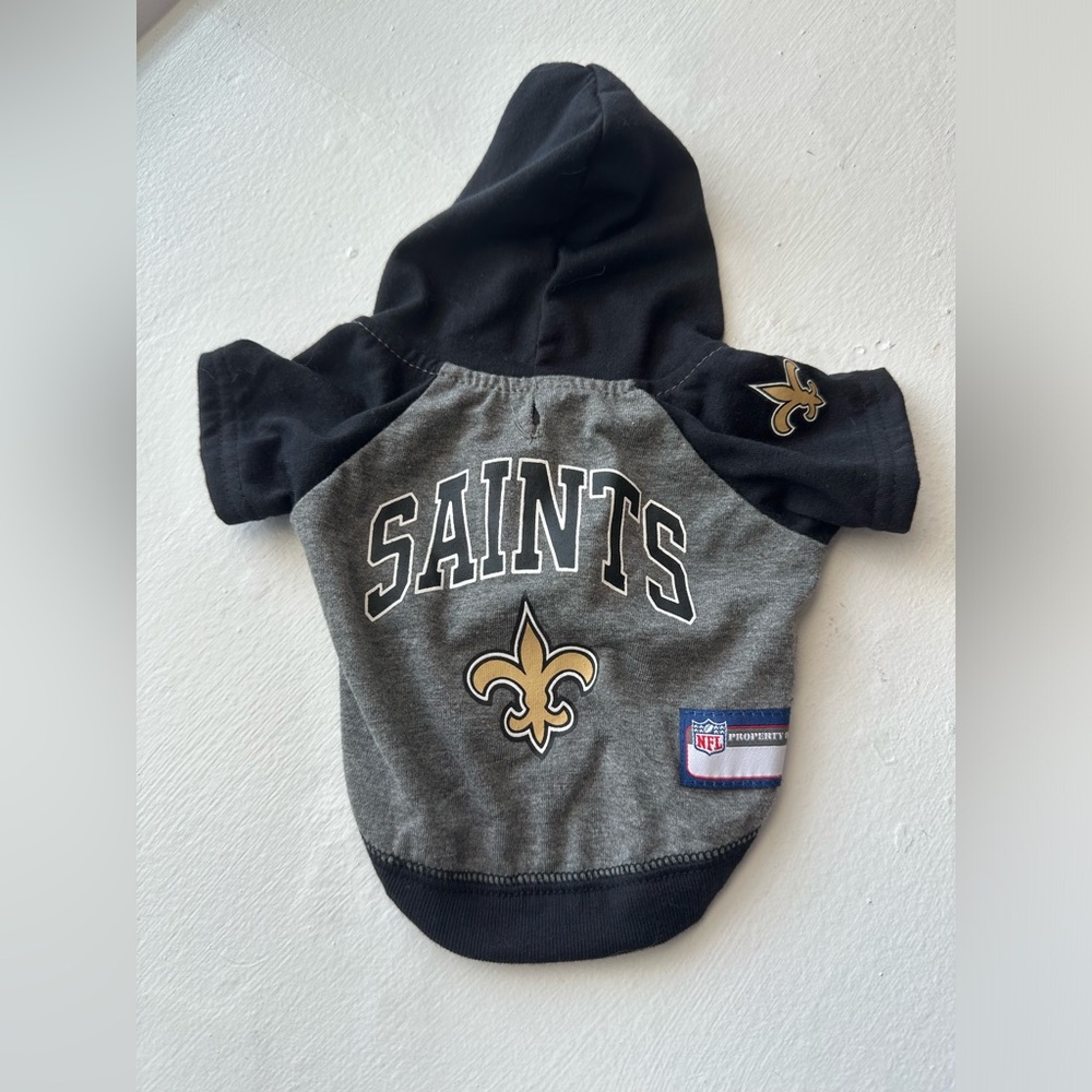New Orleans Saints XS Dog Hoodie